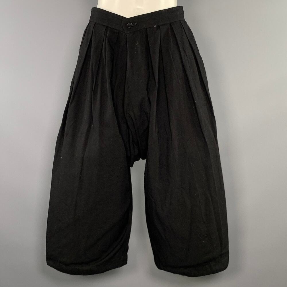 COMME des GARCONS Size XS Black Wool Blend Drop crotch Shorts